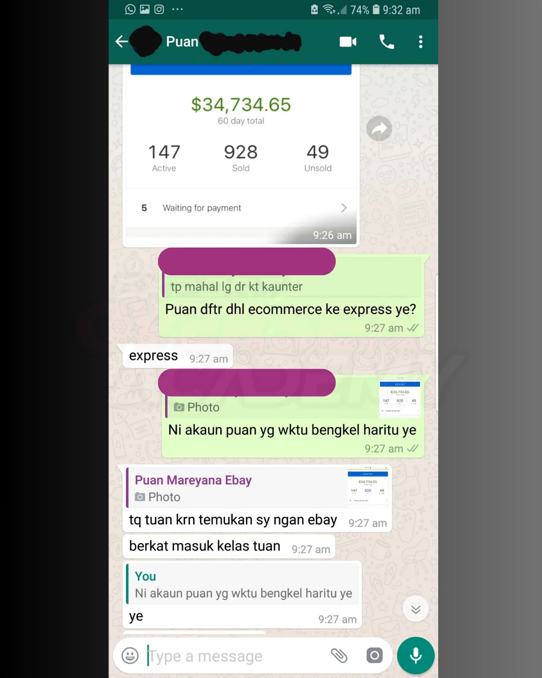 Screenshot eBay notification: Great news—your item has sold!